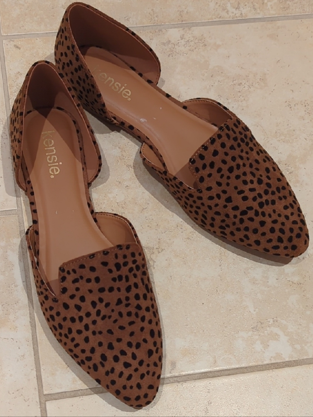 Kensie Animal Print Flats, Size 9.5